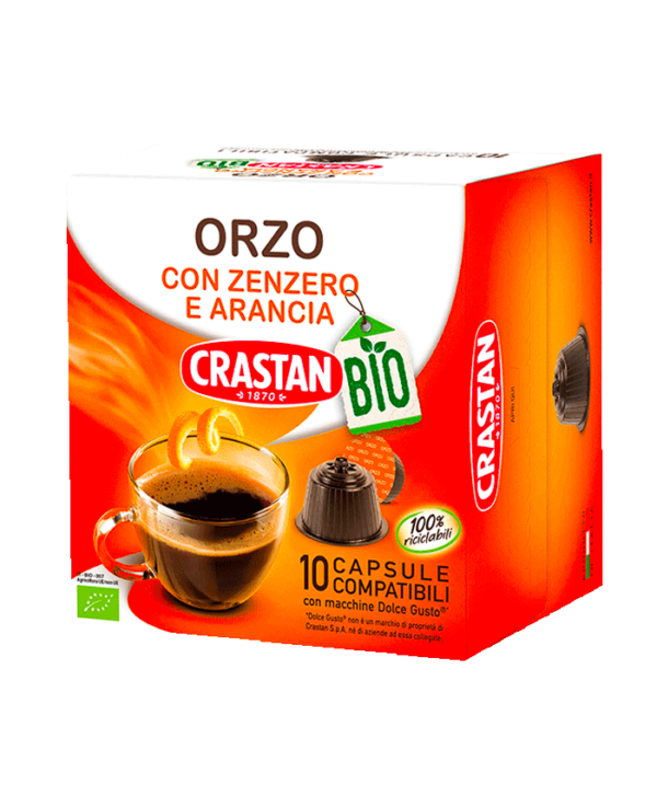 capsule orzo zenzero e arancia bio dolce gusto crastan