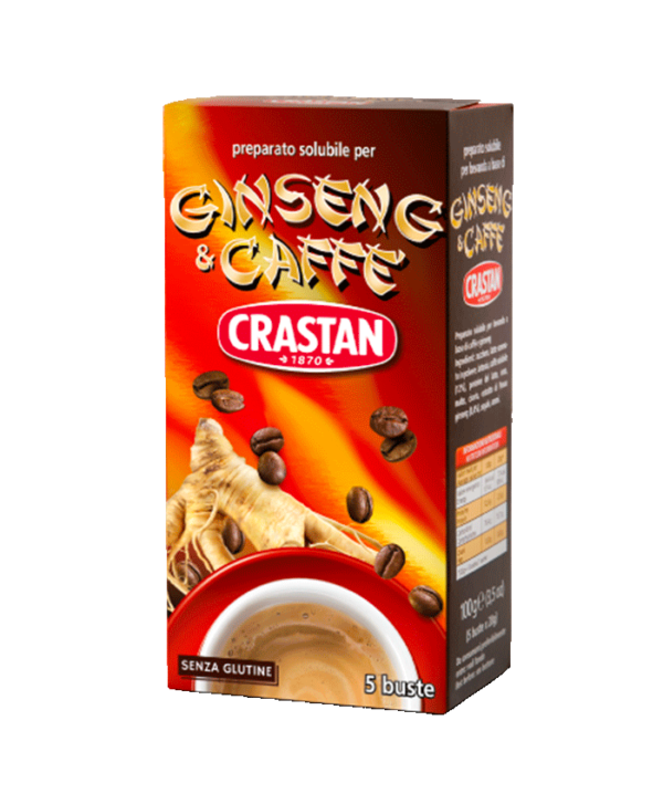 ginseng e caffè zuccherato solubile crastan