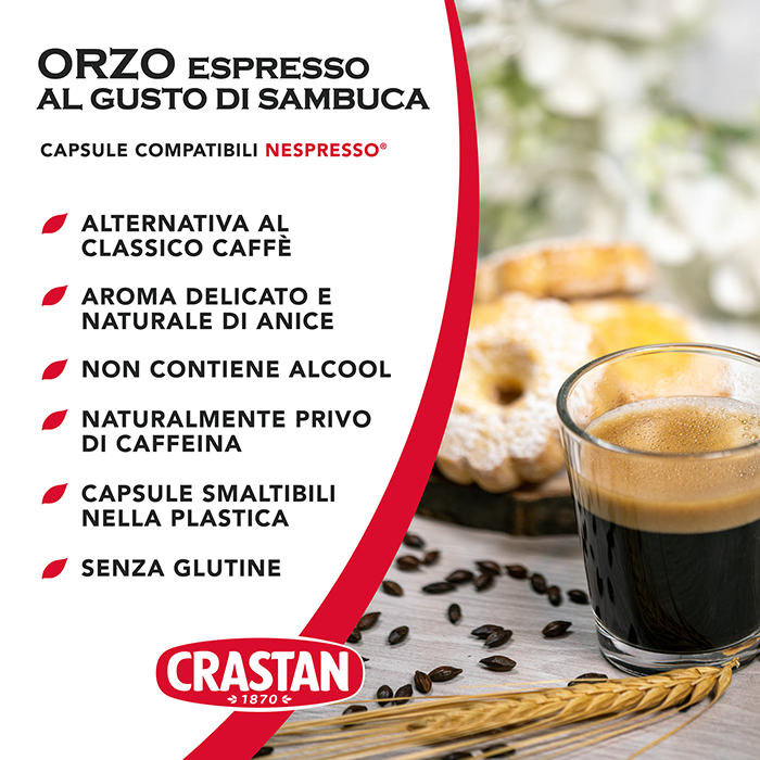 Orzo Espresso Sambuca - CRASTAN
