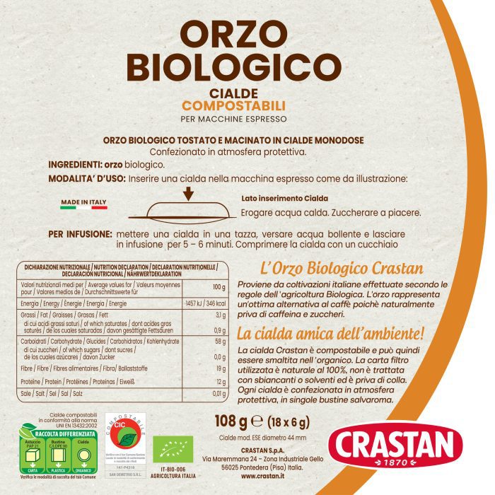 Orzo Biologico - Cialde ESE Ø 44 mm - immagine 2